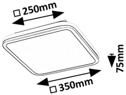 Rabalux 71399 - LED stmievateľné stropné svietidlo SERKAN LED/43W/230V 3000-6500K + diaľkové ovládanie
