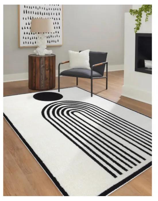 Kusový koberec Cercis krémovočierný 240x330cm