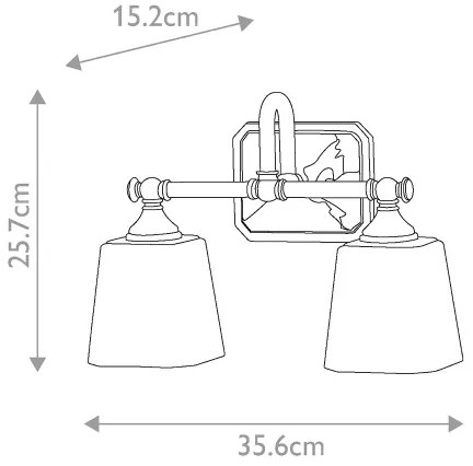 Elstead FE-CONCORD2-BATH - LED Kúpeľňové svietidlo CONCORD 2xG9/3W/230V IP44
