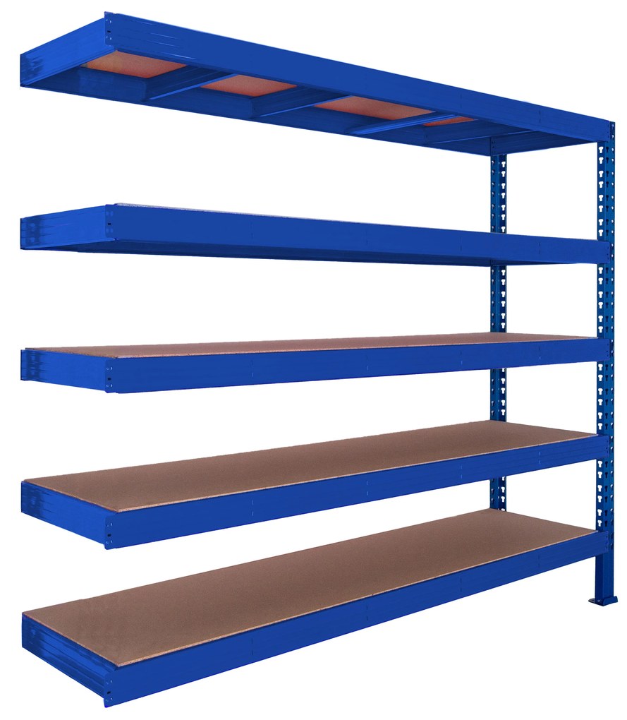 Trestles Prístavok k regálu 2200x2400x800, 5 políc Farba: červená a čierna