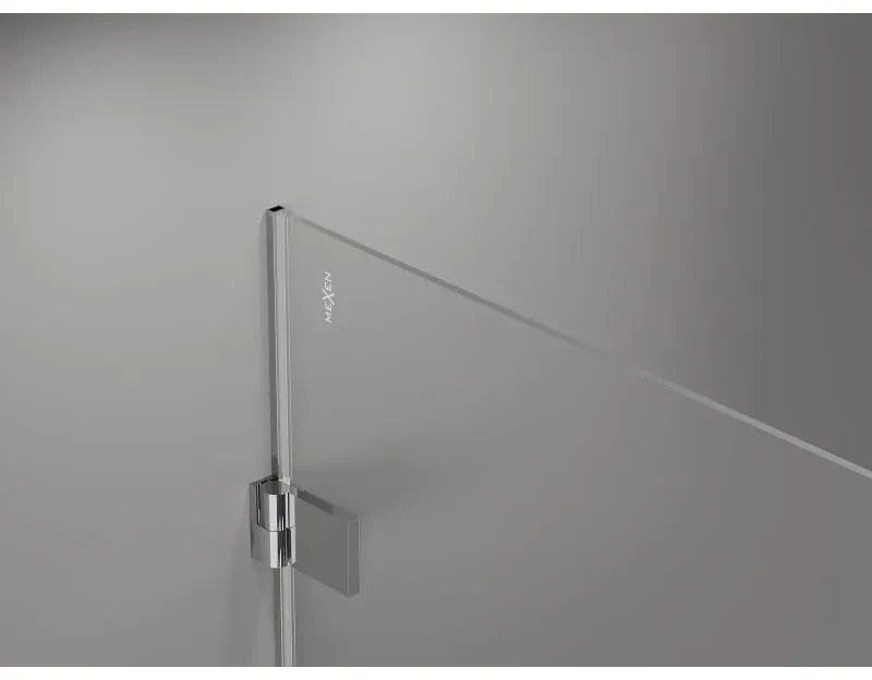 Mexen, Mexen Lunar-B ľavé otočné sprchové dvere 70 cm, transparentné, chróm - 832-070-000-01-00-L