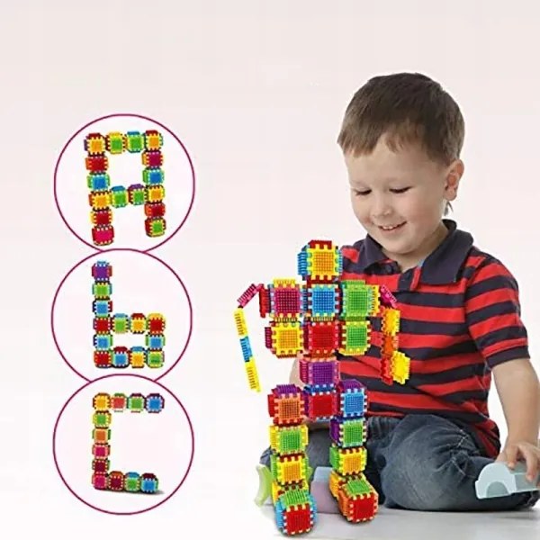 Bloky Ježci stavebné doštičky 140 prvkov v kartóne