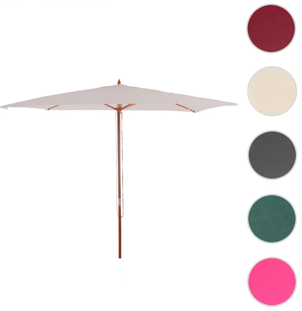 Slnečník Florida Ø 3m - polyester/drevo - krémová