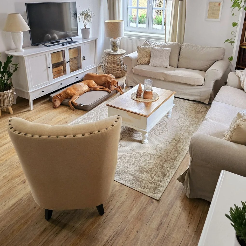 Kusový koberec Beach 103854 Cream / Beige – na von aj na doma, 200x290, biela, chodba / predsieň, Hanse Home