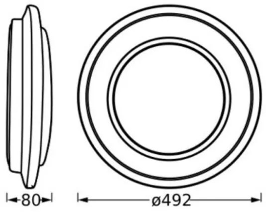 Osram - LED stropné svietidlo ORBIS BERLIN LED/36W/230V pr. 49,2 cm čierne