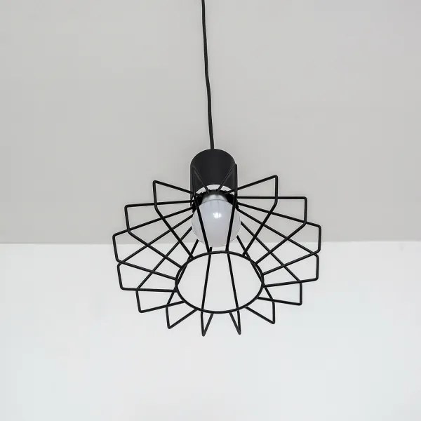 Luster na lanku SOLANO 1xE27/15W/230V čierna/lesklý chróm