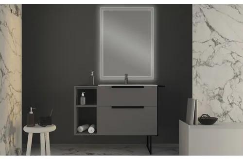 Kúpeľňová skrinka pod umývadlo Baden Haus Urban sivá matná 74 x 62 x 46 cm