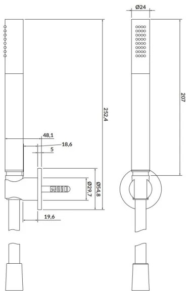 Cersanit S951-401 - Sprchová sada CREA nikel