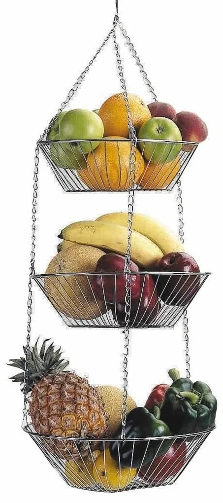 Kitchen Craft Závesné košíky na ovocie Chromed