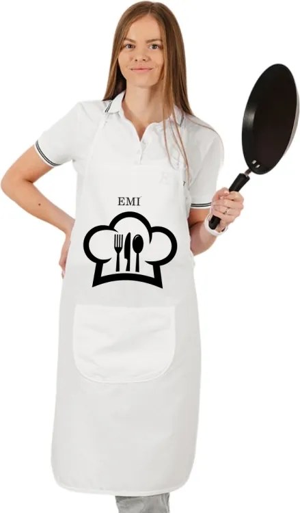 Kuchynská zástera Chef EMI, biela