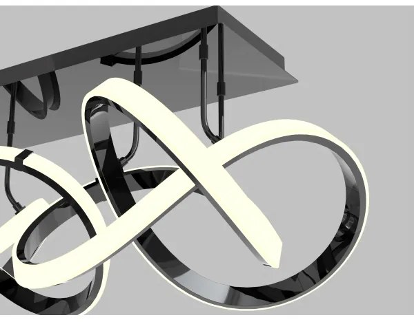 Wofi 9134-205 - LED Stmievateľný prisadený luster INDIGO LED/64W/230V čierna/chróm