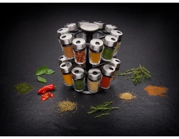 Cole&Mason - Otočný stojan s koreničkami MASTER 21 ks