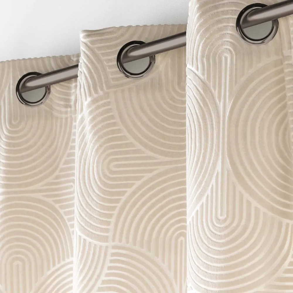 Béžový zamatový záves 135x260 cm Eva – douceur d'intérieur