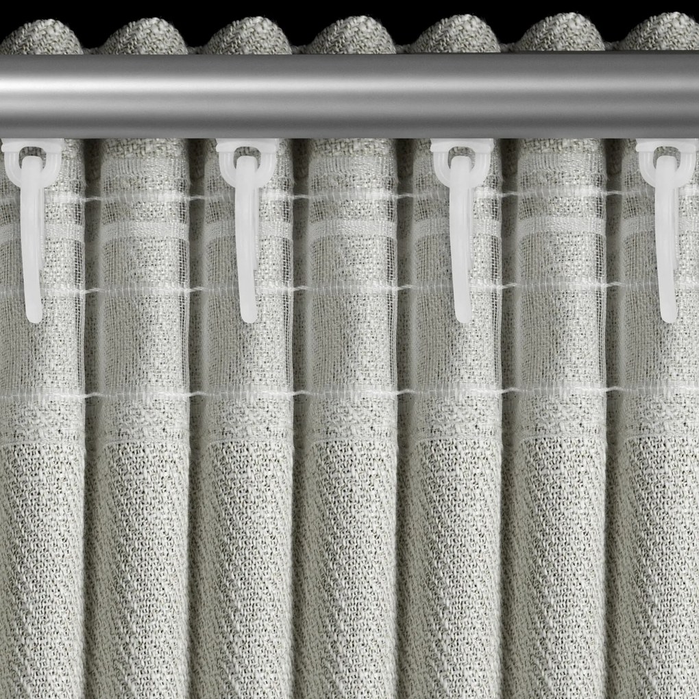 ZÁVES NA PÁSKE LEYA 140X270 CM STRIEBORNÁ