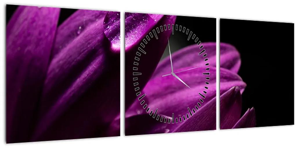 Obraz - Kvapka vody (s hodinami) (90x30 cm)
