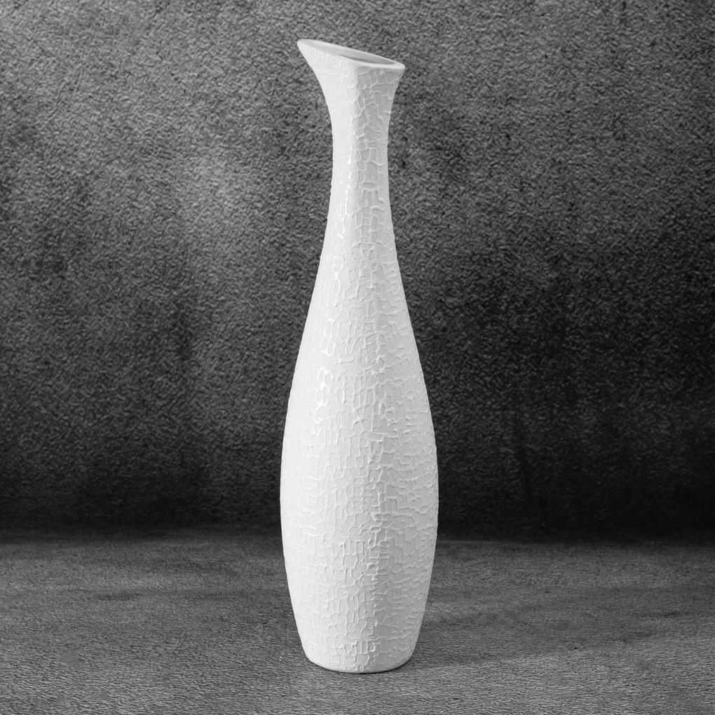 Dekoračná váza RISO 15 x 60 CM biela