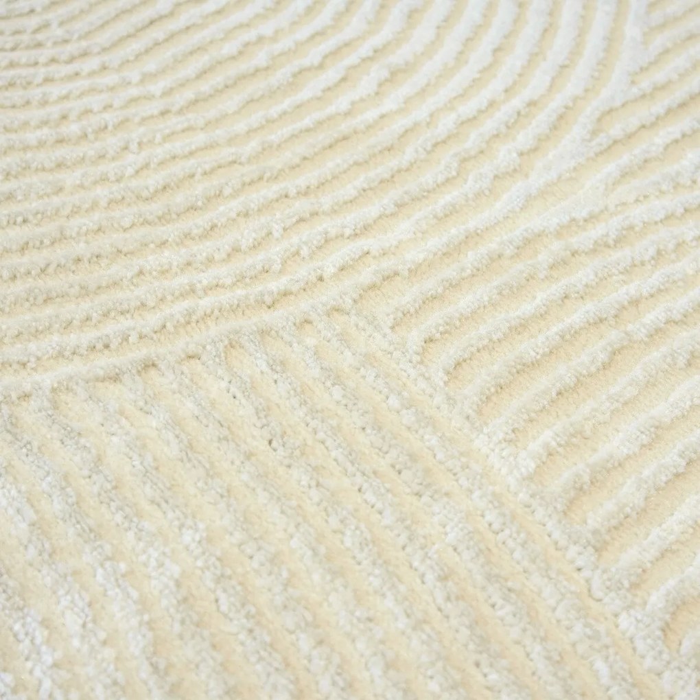 Angel Carpet, Kusový koberec Zafiro 25 Beige, 80x150, béžová, kancelária