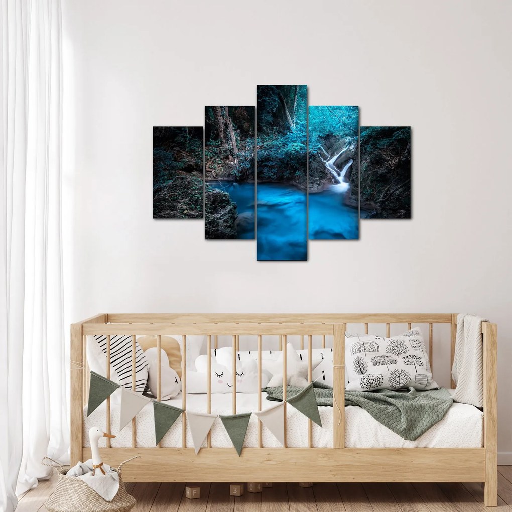 Obraz - Magická noc v tropickom lese (150x105 cm)