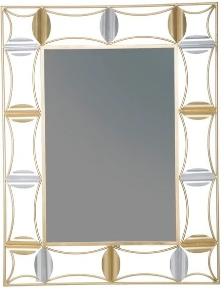 Nástenné zrkadlo v železnom ráme Mauro Ferretti Glam Leaf, 86 × 112 cm