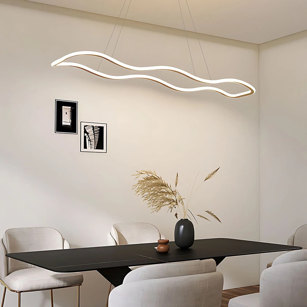 Toolight Toolight, stropné svietidlo 120cm, 24W, 3000K, LHJ027-CP, zlatá lesklá, OSW-50012