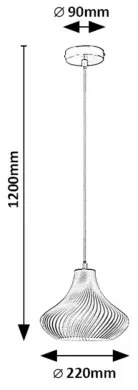 Rabalux 72216 - Luster na lanku TIANA 1xE14/25W/230V