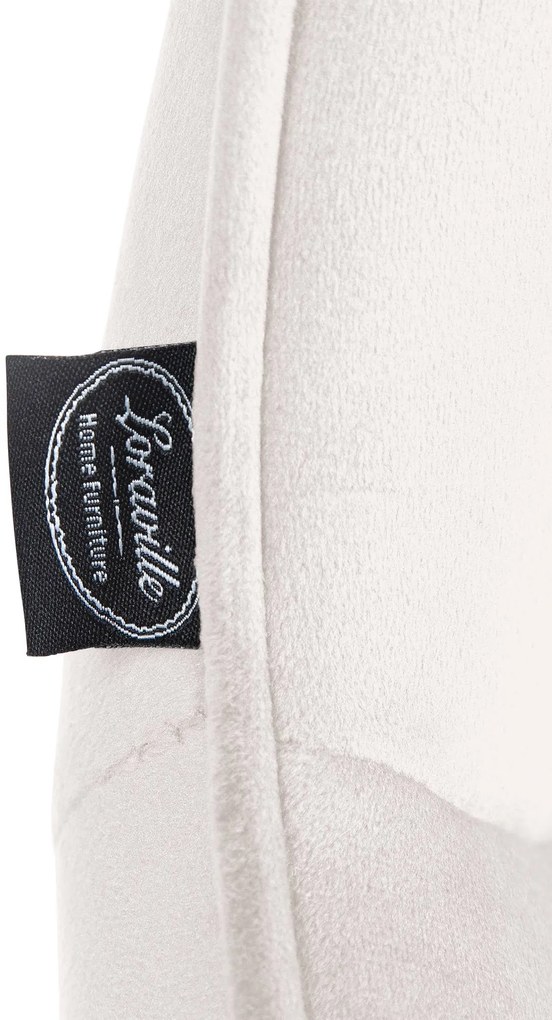 Design-Shop 2x Barová stolička Vonore - zamat, chróm rám - Krémová