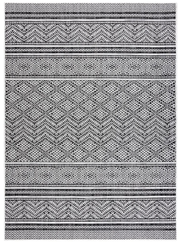 Koberec SISAL SION cikcak, diamanty BOHO 22168 čierny / ecru