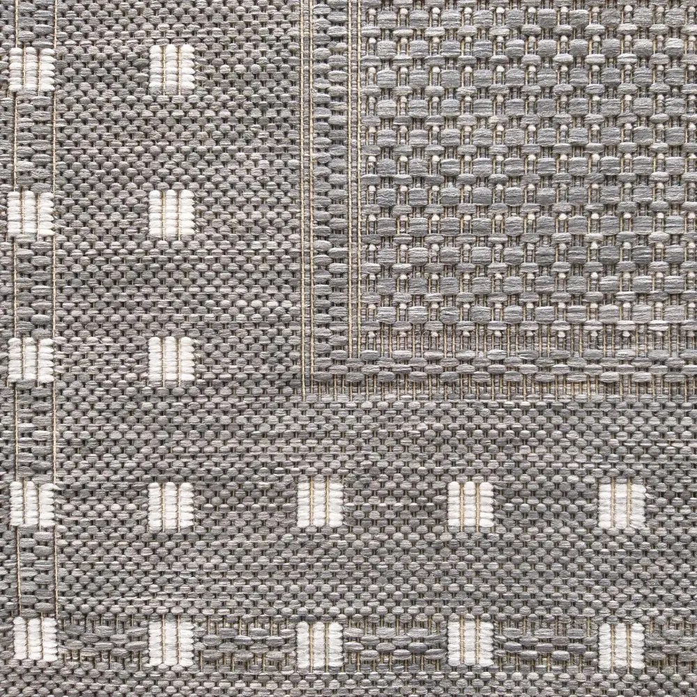 Luxusný obojstranný sivý koberec s ozdobným okrajom