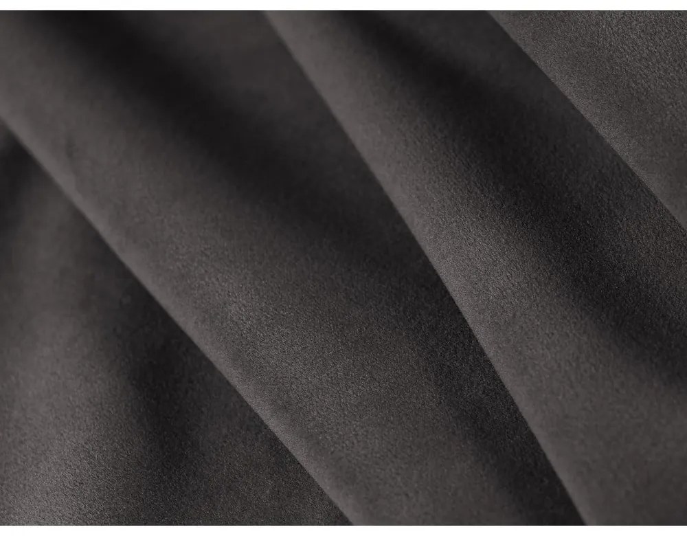 Tmavosivá zamatová rohová pohovka Bellis – Micadoni Home