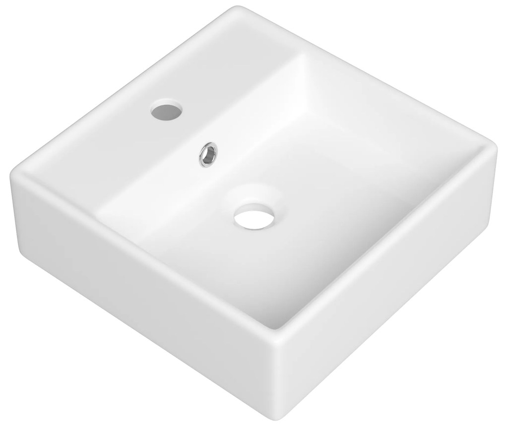 Gamma Biwu, umývadlo na dosku 380x380x125 mm, biela lesklá, GMA-UC-BIWU