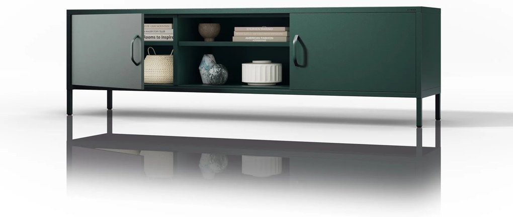 RTV skrinka XL ROSARIA 1700 x 400 x 500, fľaškovozelená