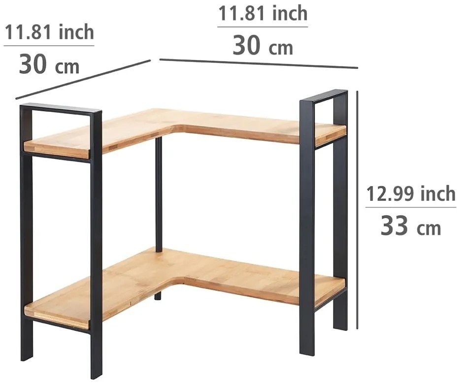 Kuchynská rohová polica Wenko Lou, 30 x 33 cm