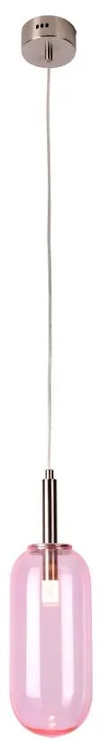 Fialové LED závesné svietidlo so skleneným tienidlom ø 13 cm Fiuggi – Candellux Lighting