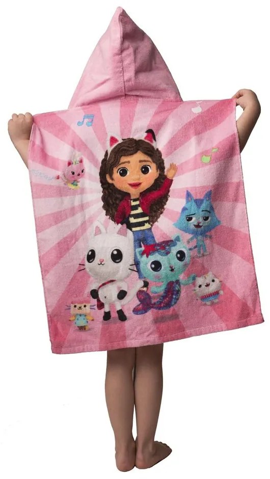Jerry Fabrics Detské pončo-osuška - Lilo a Stitch - modrá