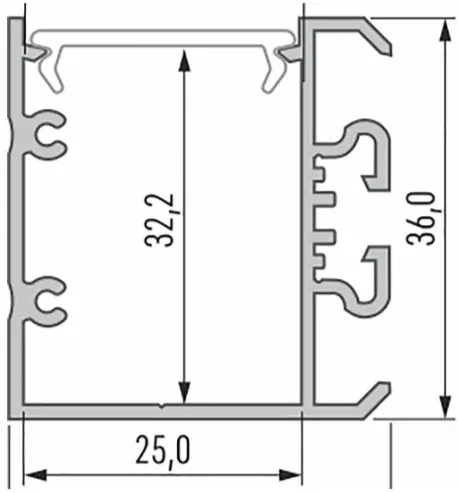 Led-Labs LED profil LUMINES typ Unico strieborný elox 2,02m