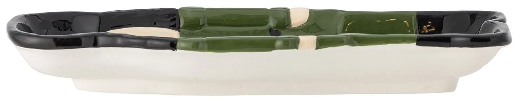 Bloomingville Servírovací tanier z kameniny Feast Nutcracker Green