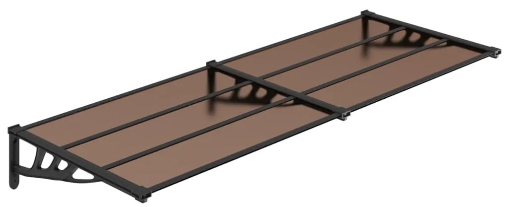 vidaXL Vchodová strieška čierna 239x90 cm polykarbonát