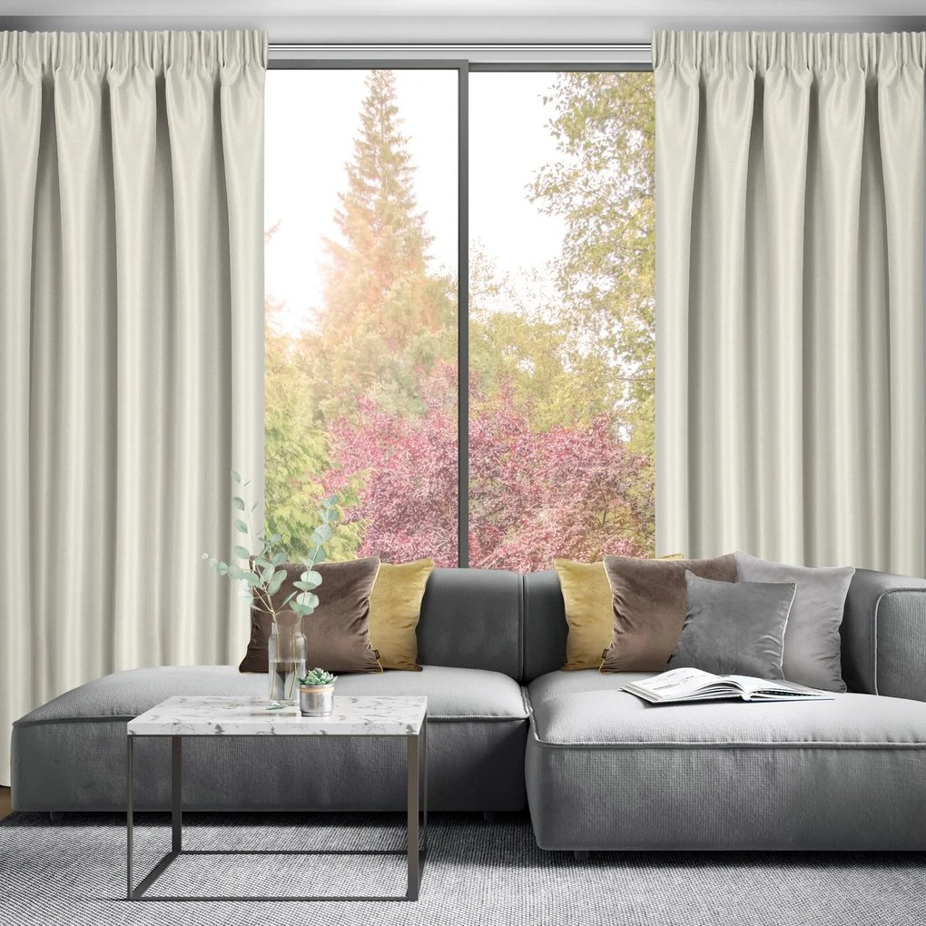 ZATEMŇOVACÍ ZÁVES NA PÁSKE SELINA 140X270 CM KRÉMOVÁ