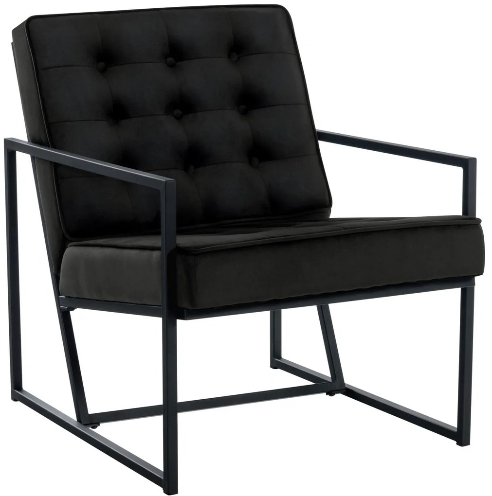 Design-Shop Kreslo Avon lounger - zamat - Čierna