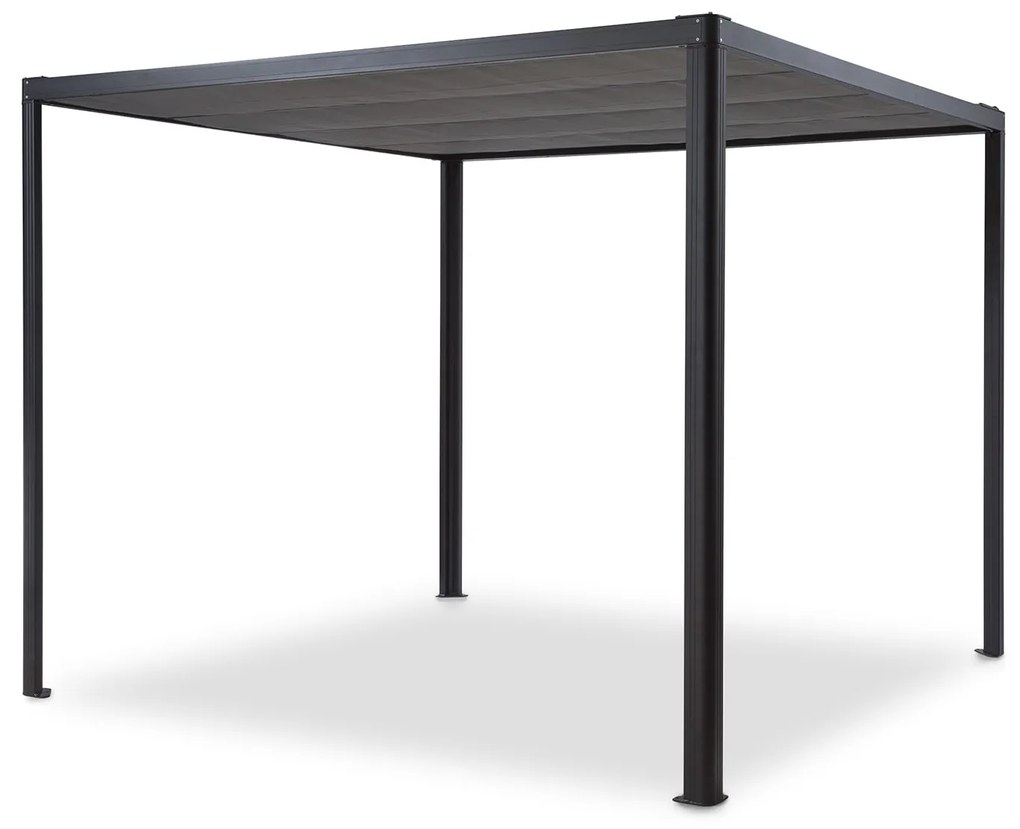 Blumfeldt Pantheon RemoteShade, pergola, motorizovaná strecha, 3 x 3 m, 280 g/m², sivá