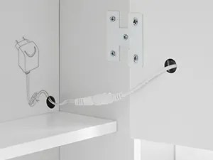 Toaletný stolík Vasagle Berny 90 cm so zrkadlom a LED osvetlením biely