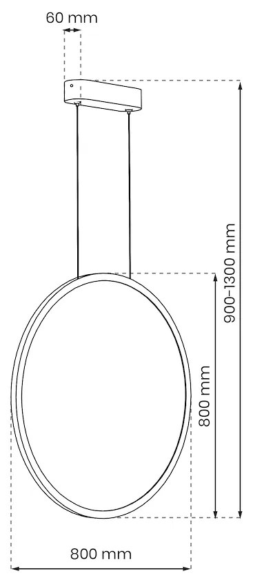 Závesné LED svietidlo Saturno, 1x LED 46w, 4000k, g