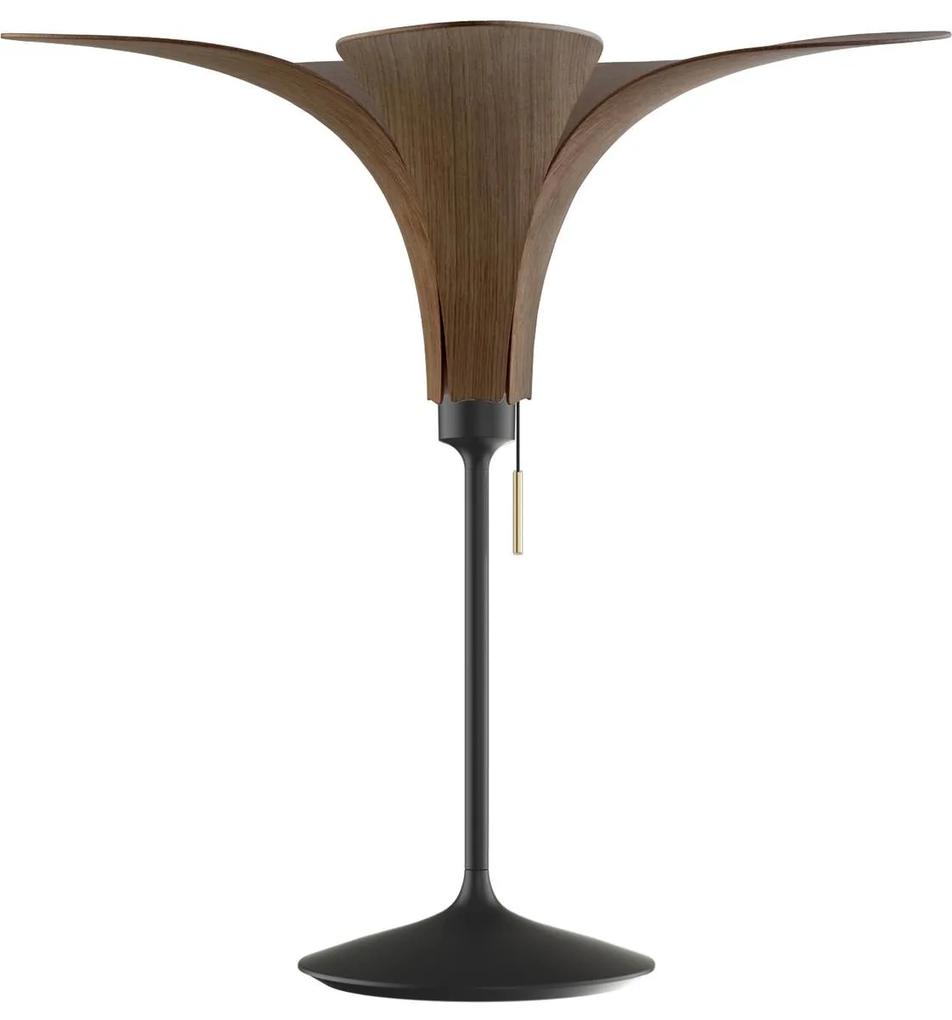 UMAGE Jazz stolová lampa, tmavý dub, čierna