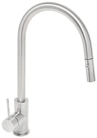 Drezová batéria SAT Aurum s vyťahovacou spŕškou, 2 prúdy nerez SATBAUR286NRZ, 1 ks