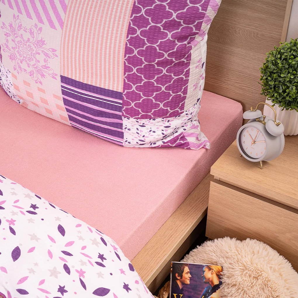 4Home Froté prestieradlo ružová, 90 x 200 cm