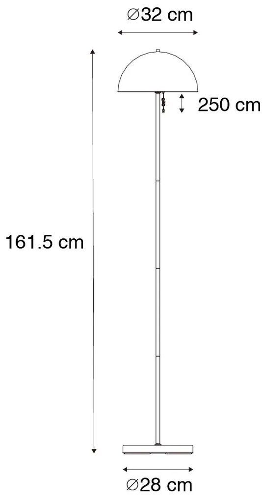 Vonkajšia stojaca lampa tmavo bronzová nabíjateľná 3-stupňovo stmievateľná - Keira