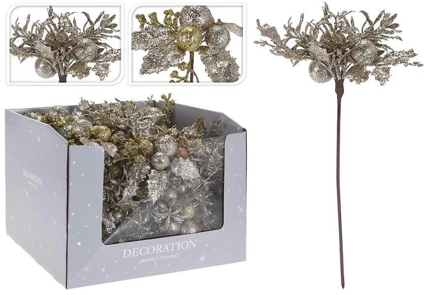 Kvet na drôtiku 20 cm champagne ABJ403040