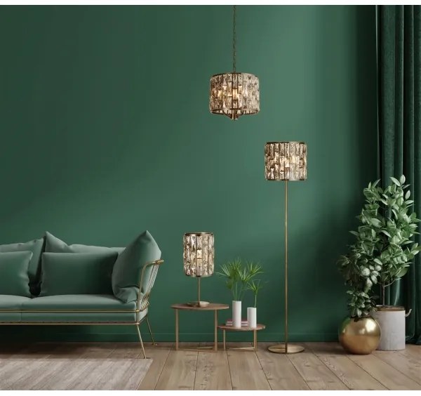 Searchlight 6583-3AB - Luster na reťazi BIJOU 3xE14/60W/230V mosadz