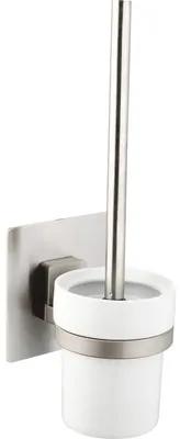 REIKA WC sada kefy Ovaro magnetická matná z nehrdzavejúcej ocele bez montážnej dosky