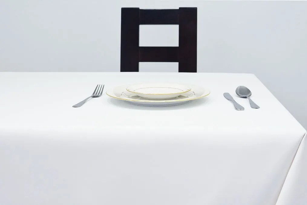 Dekorstudio Teflónovy obrus na stôl Gold II - biely Rozmer obrusu (šírka x dĺžka): 140x280cm